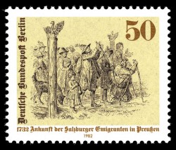 1732 Ankunft der Salzburger Emigranten in Preußen