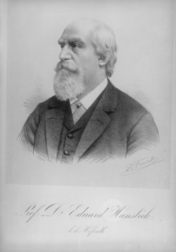 Eduard Hanslick<br />Lithografie von Rudolf Fenzl.<br />
Aus Wikimedia Commons