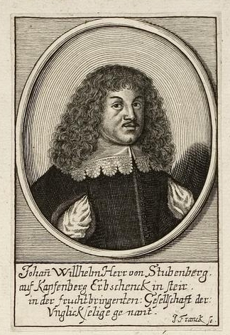 Johann Wilhelm von Stubenberg. Grafik aus dem Klebeband Nr. 1 der Fürstlich Waldeckschen Hofbibliothek ArolsenAus Wikimedia Commons